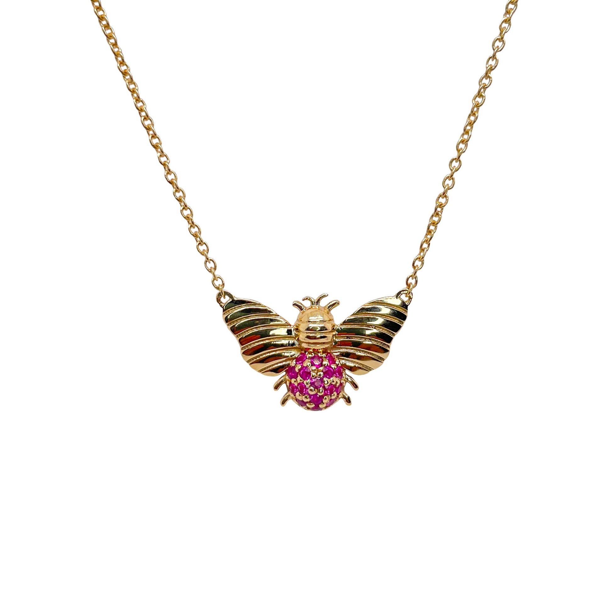 Collar abeja rubies Cadenas y Collares de Joyería de autor Regina Castillo