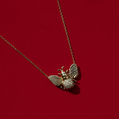 Collar abeja diamantes Cadenas y Collares de Joyería de autor Regina Castillo