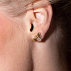 Arete abeja diamantes Aretes de Joyería Regina Castillo